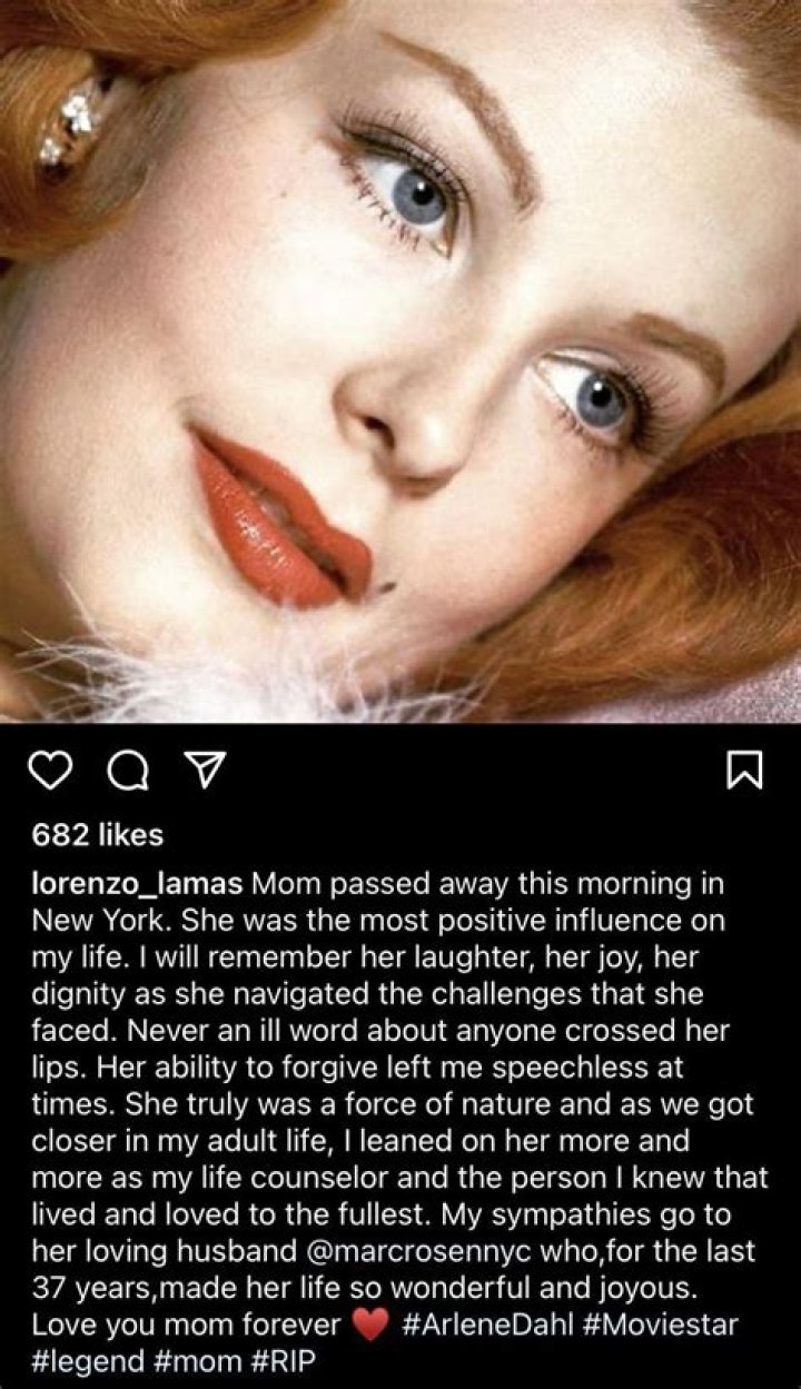 Arlene Dahl Died: What Was Her Cause Of Death?