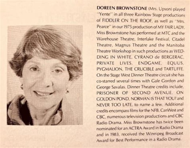 Doreen Brownstone Cause Of Death