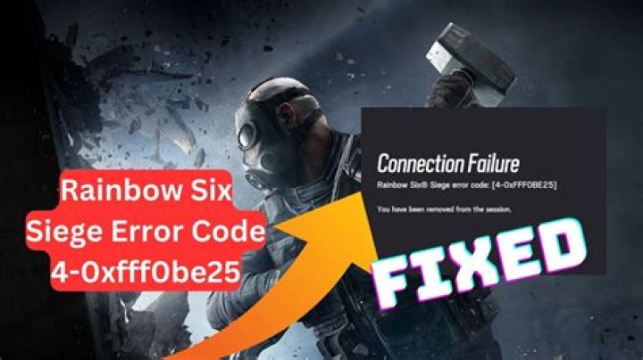 How to Fix / Solve: Rainbow Six Siege Error Code 4-0xfff0be25 You Have Been Removed From The Session - SarkariResult