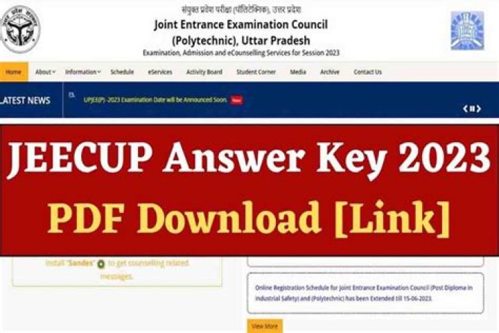JEECUP Answer Key 2023 : हुई जारी, डायरेक्ट लिंक से करें डाउनलोड