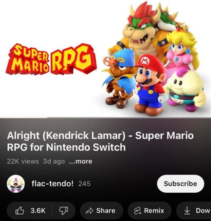 Super Mario RPG : Who is Kendrick Lamar? When did Kendrick Lamar come out? - SarkariResult